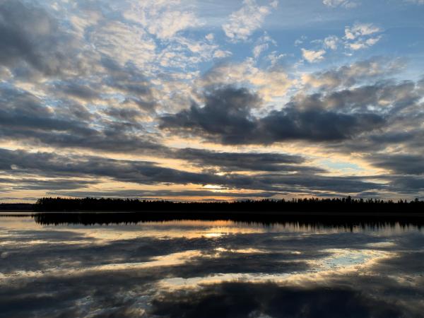 Solnedgång över Kvarnträsket